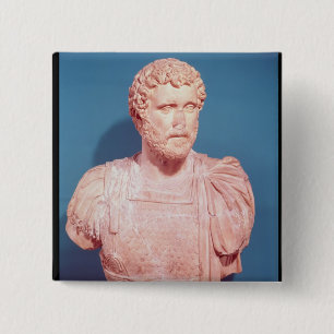 Bust of Emperor Antoninus Pius 2 Inch Square Button
