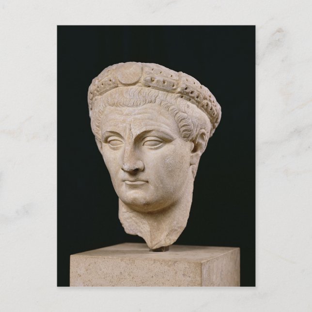 Bust of Emperor Claudius  from Thasos Postcard (Front)