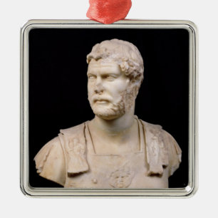 Bust of Emperor Hadrian  found in Crete Metal Ornament