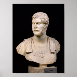 Bust of Emperor Hadrian  found in Crete Poster