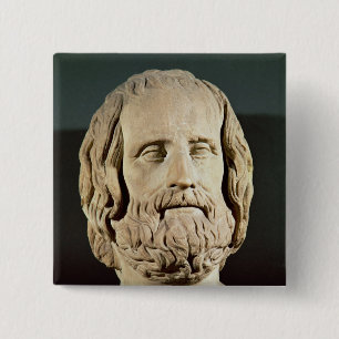 Bust of Euripides 2 Inch Square Button