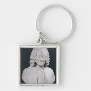 Bust of Francois Marie Arouet de Voltaire  1778 Keychain