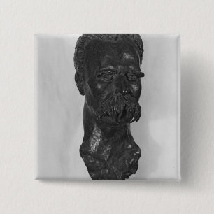 Bust of Friedrich Nietzsche  German 2 Inch Square Button