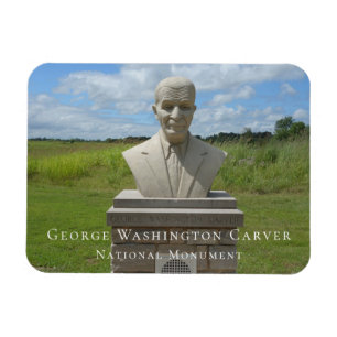 Bust of George Washington Carver, Carver Trail Magnet