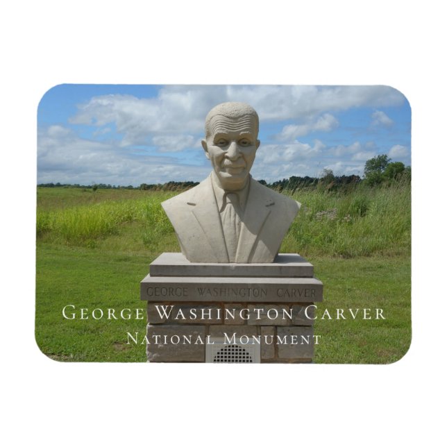 Bust of George Washington Carver, Carver Trail Magnet (Horizontal)