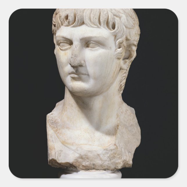 Bust of Germanicus Square Sticker (Front)
