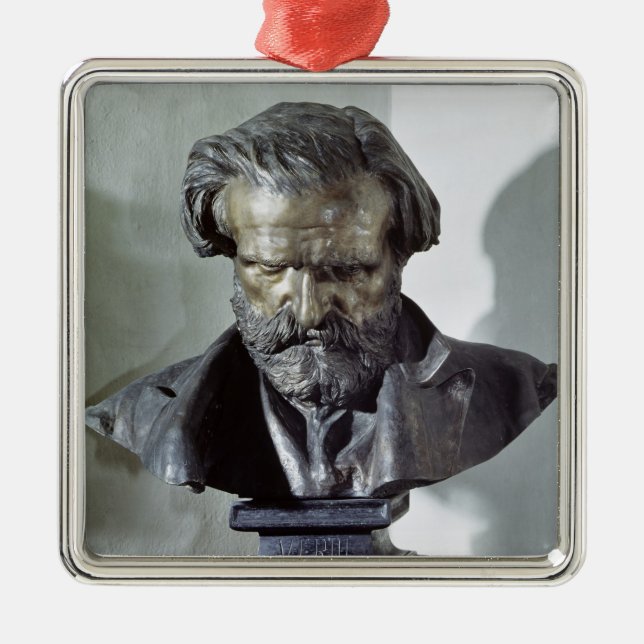 Bust of Giuseppe Verdi Metal Ornament (Front)