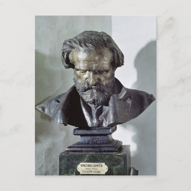 Bust of Giuseppe Verdi Postcard (Front)