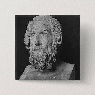 Bust of Homer, Hellenistic period 2 Inch Square Button