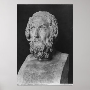 Bust of Homer, Hellenistic period Poster