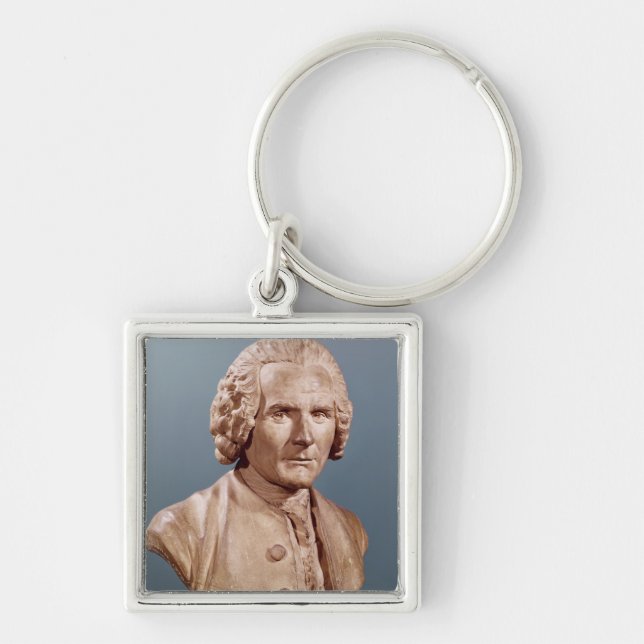 Bust of Jean-Jacques Rousseau Keychain (Front)