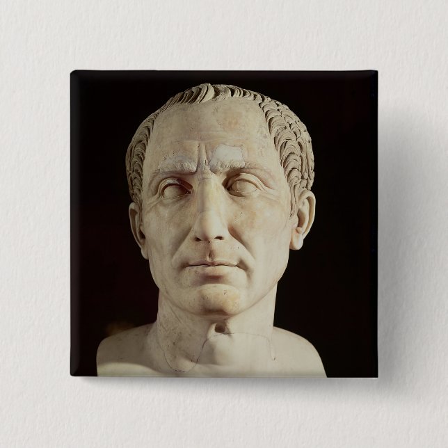 Bust of Julius Caesar 2 Inch Square Button (Front)