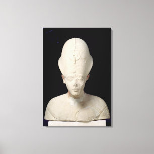 Bust of King Amenophis IV  from Tell el-Amarna Canvas Print