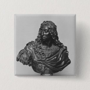 Bust of Louis II Prince of Bourbon 2 Inch Square Button