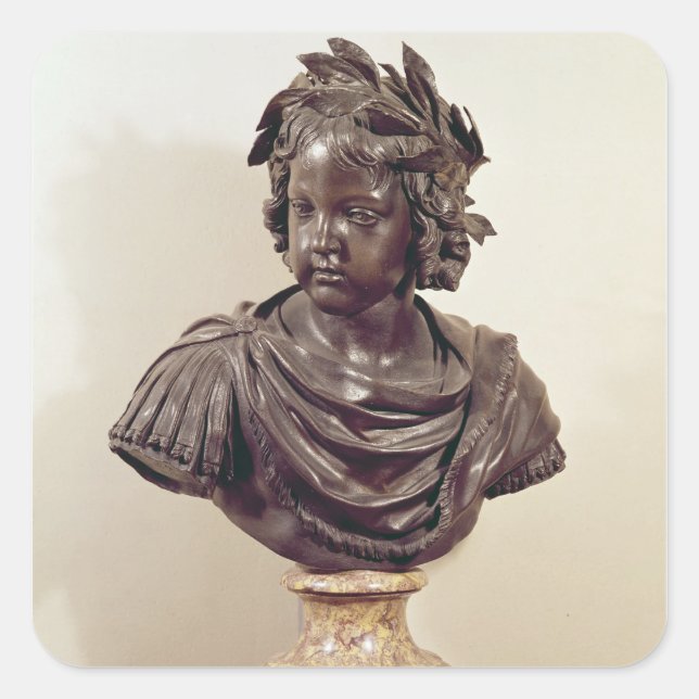 Bust of Louis XIV  as a child Square Sticker (Front)