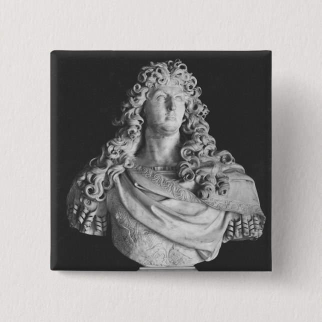Bust of Louis XIV  c.1678-81 2 Inch Square Button (Front)