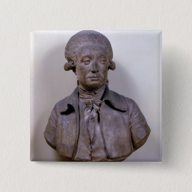 Bust of Marie Jean Antoine Nicolas 2 Inch Square Button (Front)