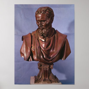 Bust of Michelangelo Buonarroti Poster