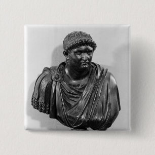 Bust of Nero , copy of an original 2 Inch Square Button