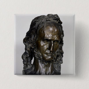 Bust of Nicolo Paganini 1830 2 Inch Square Button