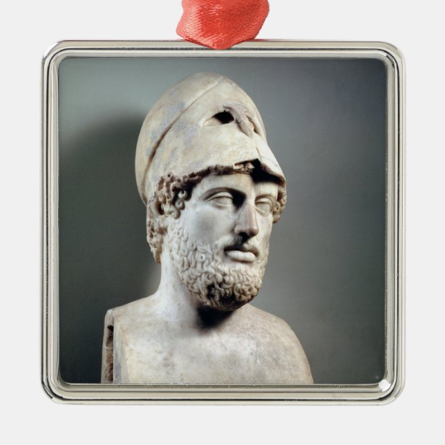 Bust of Pericles  copy of a Greek original Metal Ornament (Front)