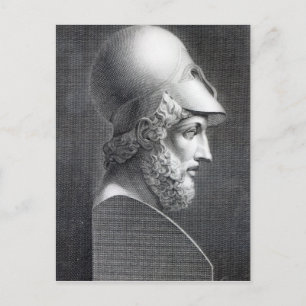 Bust of Pericles, engraved by Giuseppe Cozzi Postcard