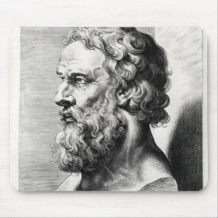 Bust of Plato engraved by Lucas Emil Mouse Pad
