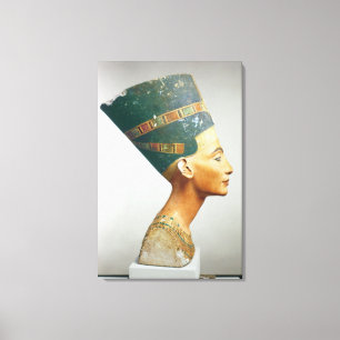 Bust of Queen Nefertiti, side view, from the studi Canvas Print