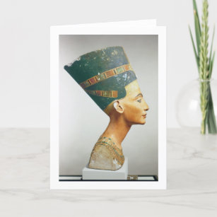 Bust of Queen Nefertiti, side view, from the studi Card