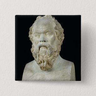 Bust of Socrates 2 Inch Square Button