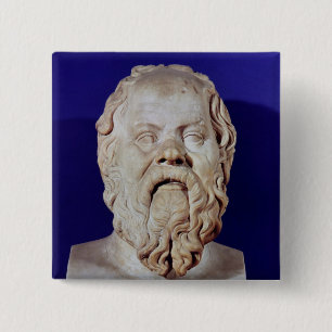Bust of Socrates 2 Inch Square Button