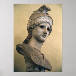 Bust of the Goddess Athena Poster