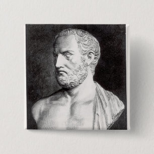 Bust of Thucydides , engraved by Barbant 2 Inch Square Button