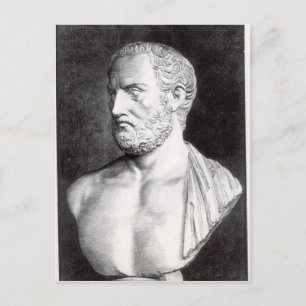 Bust of Thucydides , engraved by Barbant Postcard