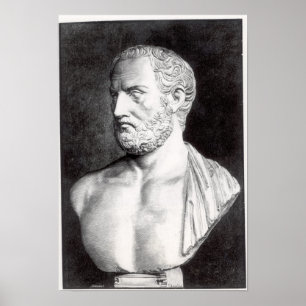 Bust of Thucydides , engraved by Barbant Poster