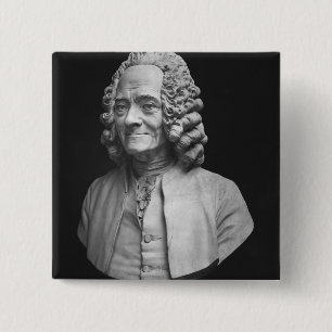 Bust of Voltaire 2 Inch Square Button