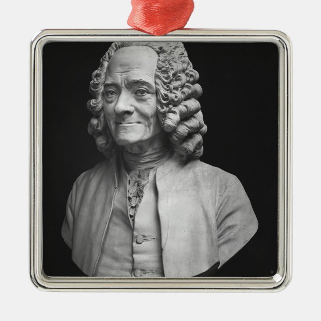 Bust of Voltaire Metal Ornament (Front)
