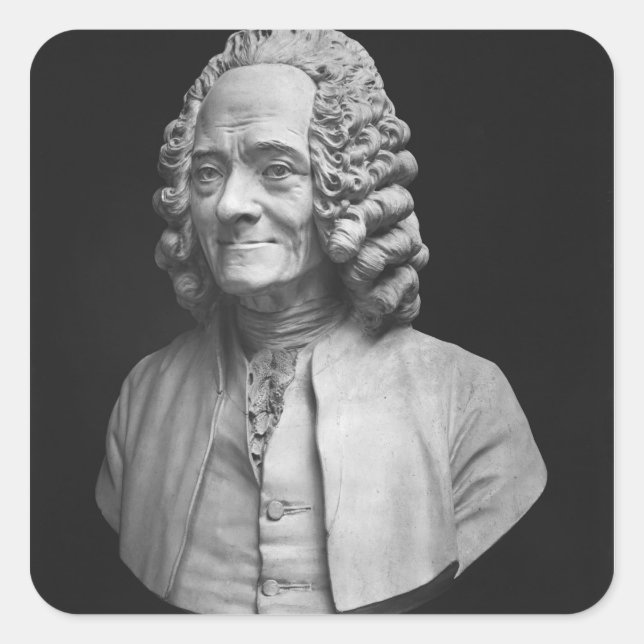 Bust of Voltaire Square Sticker (Front)