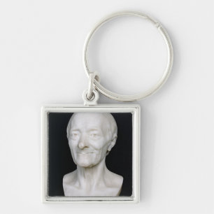 Bust of Voltaire  without his wig, 1778 Keychain