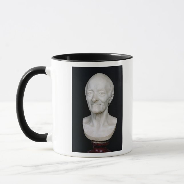 Bust of Voltaire  without his wig, 1778 Mug (Left)
