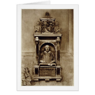 Bust of William Shakespeare (1564-1616) and inscri