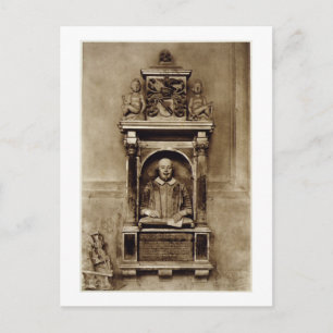 Bust of William Shakespeare (1564-1616) and inscri Postcard