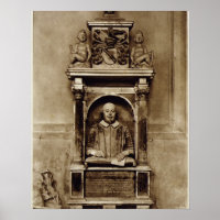 Bust of William Shakespeare (1564-1616) and inscri