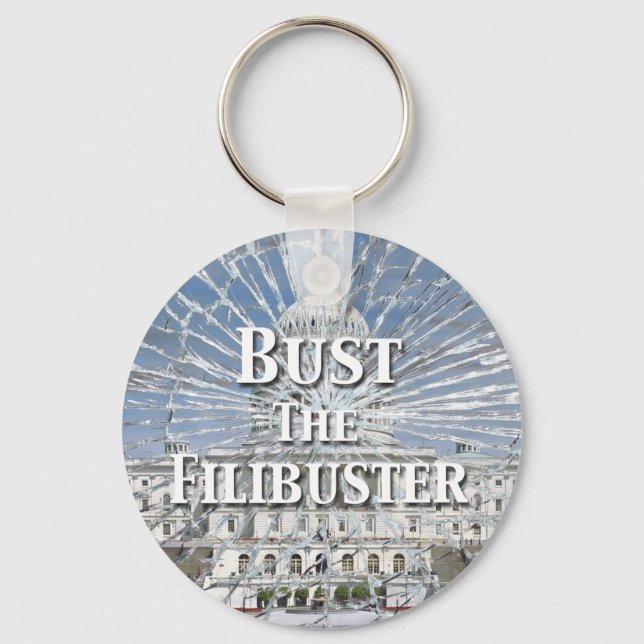 Bust The Filibuster Keychain (Front)