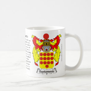 Bustamante, the Origin, the Meaning and the Crest Coffee Mug