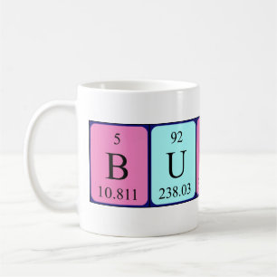 Buster periodic table name mug