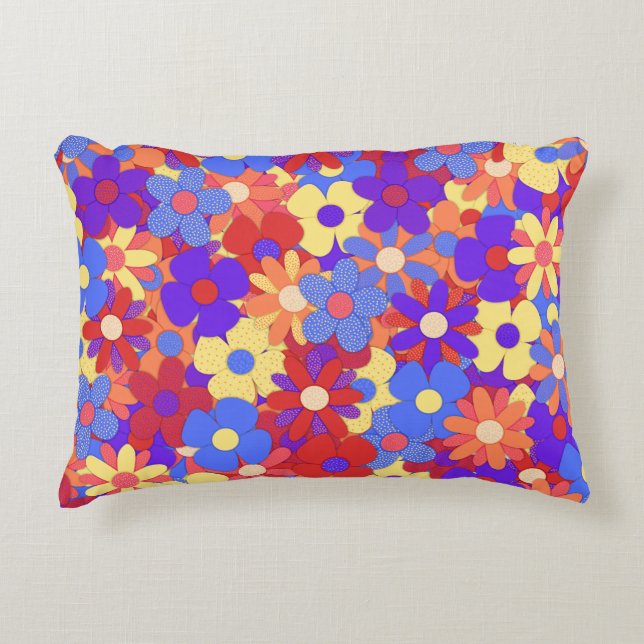 Bustling Bouquet Accent Pillow (Front)