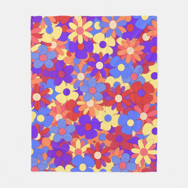 Bustling Bouquet Fleece Blanket (Front)
