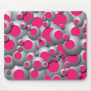 Bustling Bubbles Hot Pink Mouse Pad