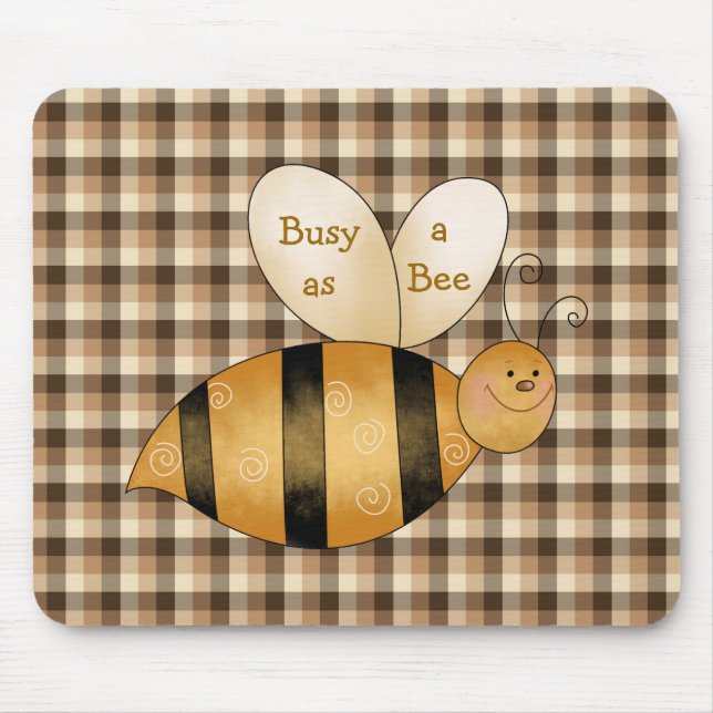 Busy as a Bee Fun Mousepad (Front)
